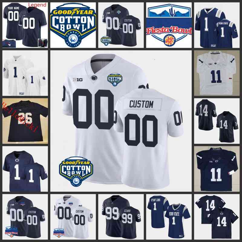 

Xflsp 2022 College Custom Penn State Nittany Stitched Football Jersey 10 Lance Dixon 34 Shane Simmons 99 Coziah Izzard 17 Mason Stahl 4 Journey, White special