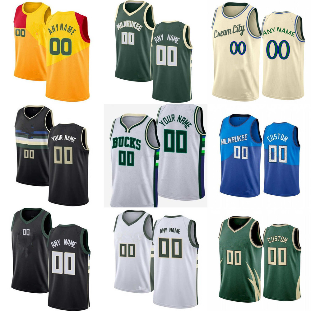 75th Custom Jersey Milwaukee''Bucks''men Women Youth Giannis 34 Antetokounmpo Grayson 7 Allen Bobby 9 Portis Jr Holiday 21 Bobby Basketball Jerse