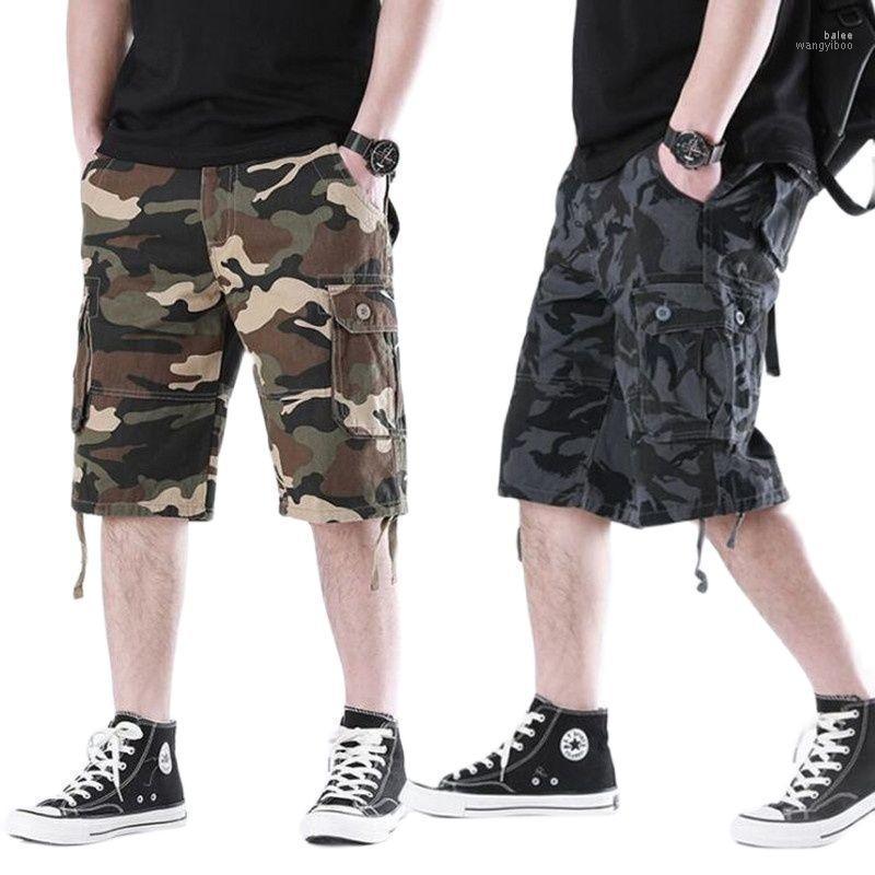 

Men's Shorts Summer Men's Camouflage Camo Cargo Casual Cotton Baggy Multi Pocket Army Military Plus Size 44 BreechesMen's, Khaki camouflage