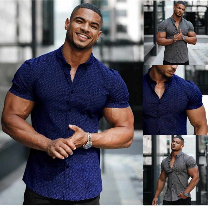

Men' Casual Shirts Men' Short Sleeve 3D Printed ShirtsMen, Black