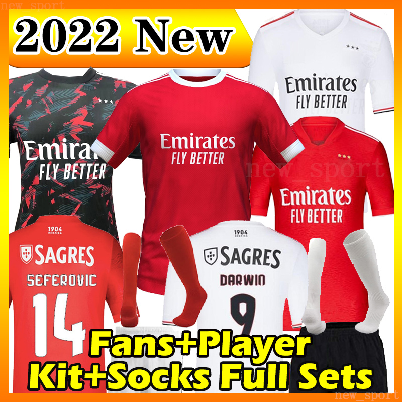 

22 23 Pizzi soccer jerseys fans player version OTAMENDI GRIMALDO 2022 2023 RAFA jota Ruben T SEFEROVIC PEDRINHO men kids kits socks full sets football shirt uniforms, 21 22 home patch