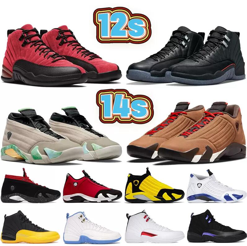 

With Box 12 12s 14 14s Basketball Shoes university blue utility twist Black Dark Concord reverse flu game Red Lipstick Aleali May Fortune men Sneakers, 46