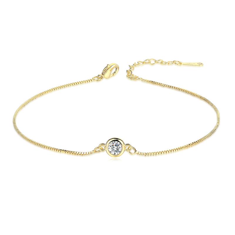

Anklets ZHOUYANG Bracelet On The Leg Woman Simple Zircon Gold Color Beach Accessories Bracelets For Girls Women Jewelry A001