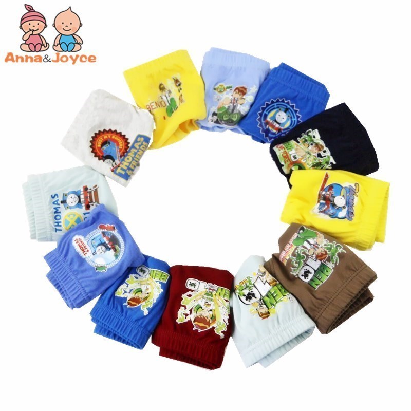 12pcs/lot Cartoon Baby Girls Boys Briefs Panties Children S Underwear Wholesale Underpants-image-498889305