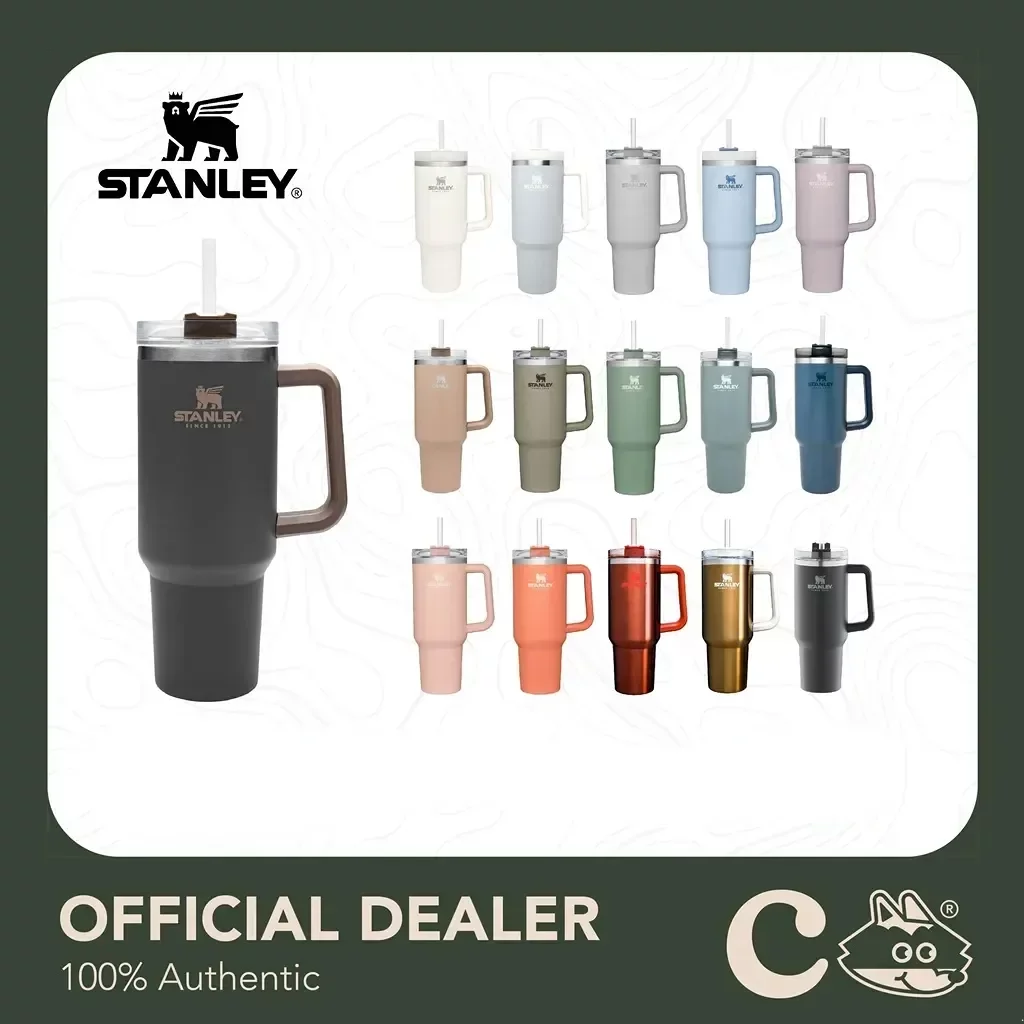 

Stanley 40oz Mug Tumbler With Handle Insulated Tumblers Lids Straw Stainless Steel Coffee Termos Cup With logo Water Bottle