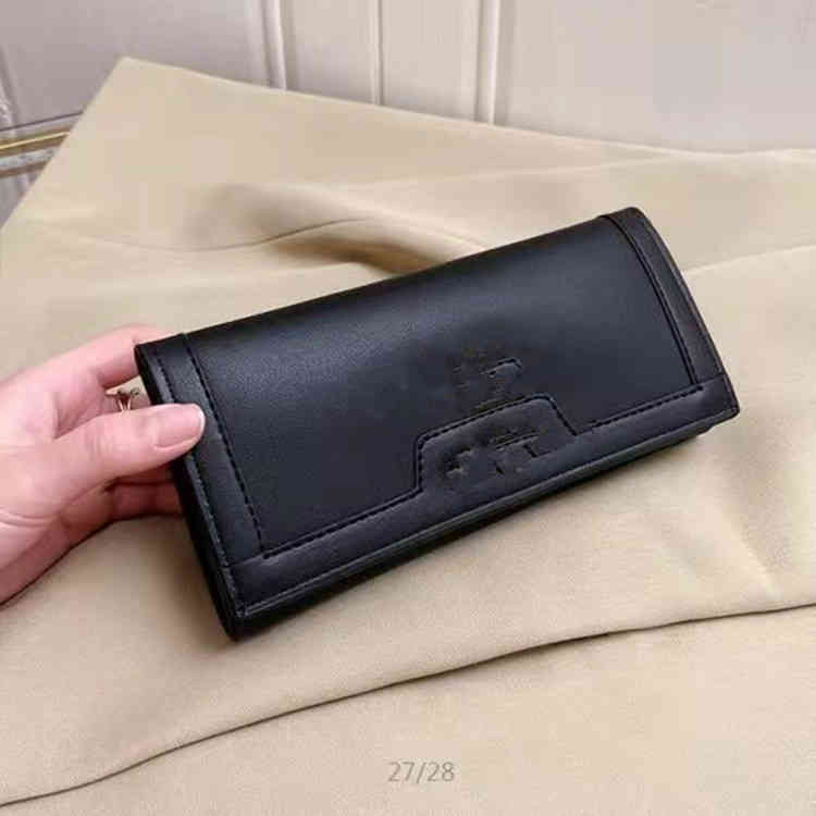 

2022 new three fold solid color bamboo wallet style zero card bag men's and women's OutletR2GE, Black short