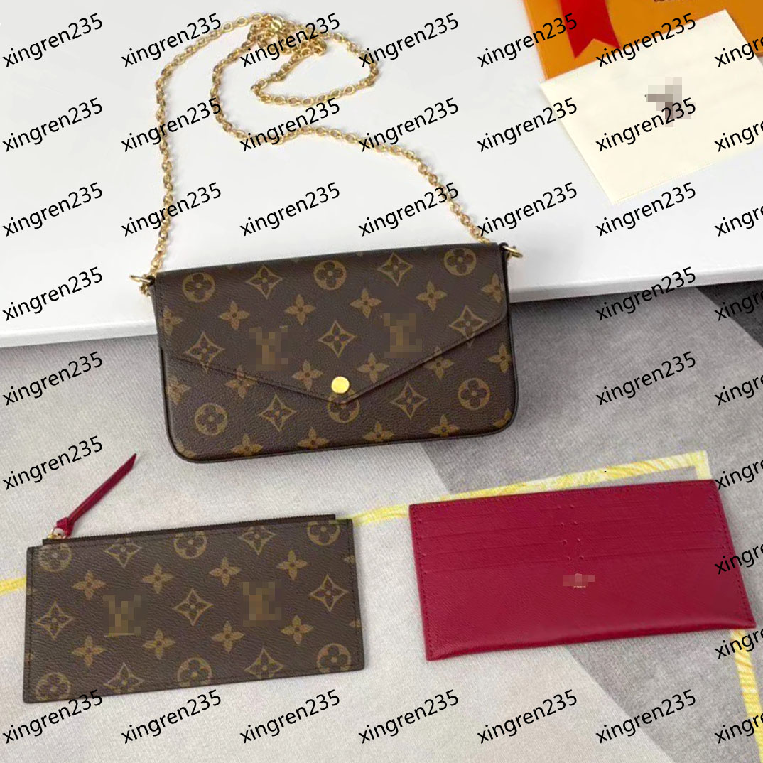 

GGs GGity YSLity louiseity LVs Viutonity 3 pcs/set women Shoulder Bags favorite multi pochette accessories Crossbody Purse Messenger Handbags Flower designer, Khaki plaid