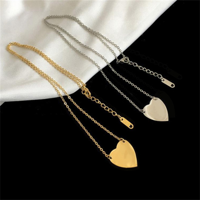 heart necklace bracelet Earrings Designer for Women fashion jewelry pendants luxury womens chain silver rose gold titanium steel lovers love neck