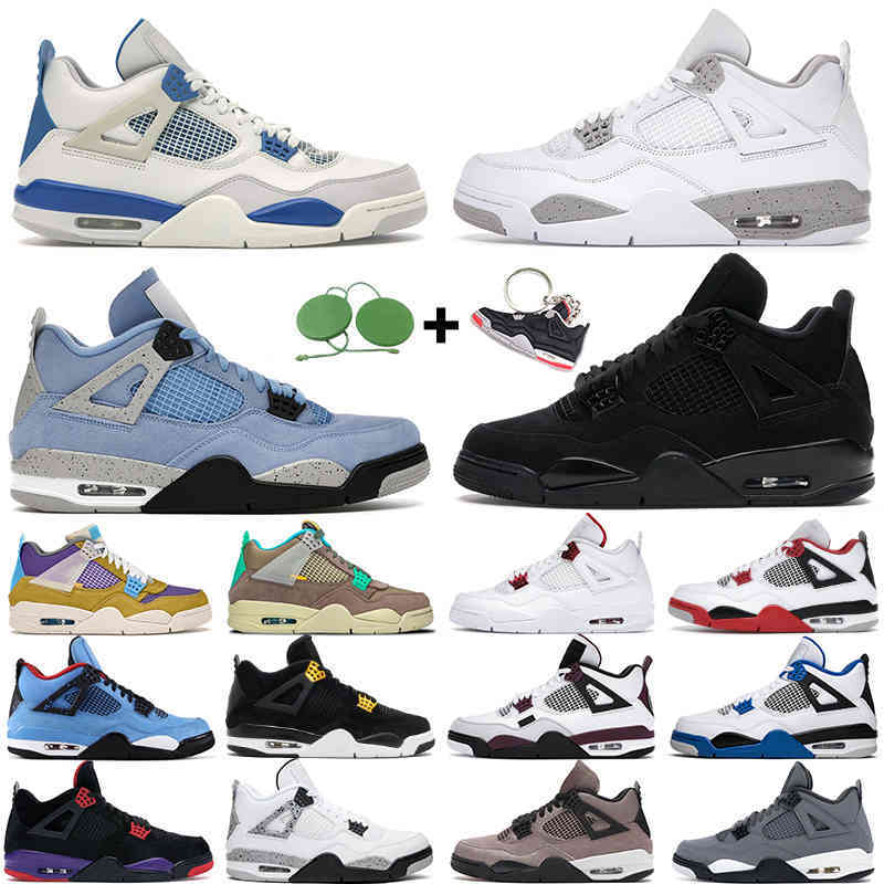 

Outdoor men women basketball shoes 4 4s Desert Moss University Blue White Taupe Haze Black Cat Bred Noir mens trainers sports sneakers