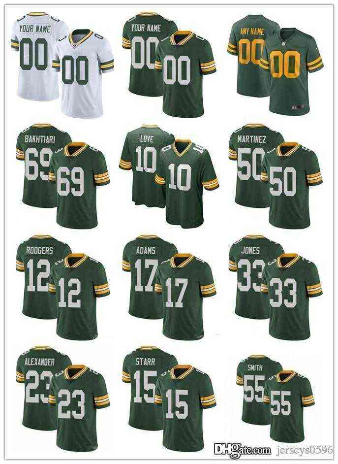 7 Quay Walker 95 Devonte Wyatt custom Green Bay''Packers''Jersey 12 Aaron Rodgers 23 Jaire Alexander 32 Rasul Douglas Footbal-image-786499705