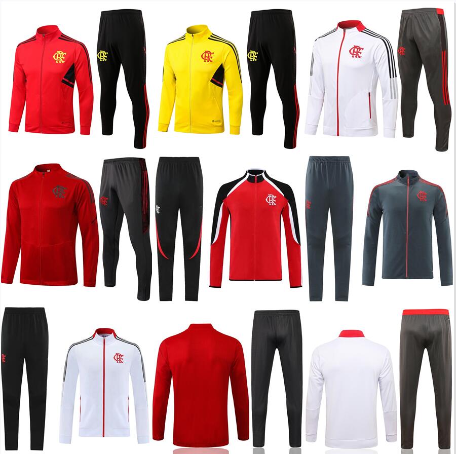 

2021 2022 2023 Flamengo Soccer Jerseys Sets Tracksuits 22/23 Flamenco Sportswear Jersey Training uniform shirt tracksuit pants long sleeve, Blue