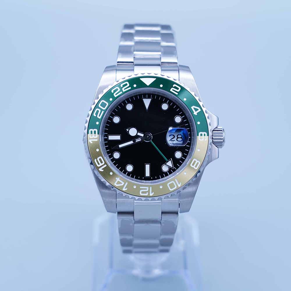 

Limited GMT Purole Ceramic Bezel Mens Watches 40mm Automatic Mechanical Watch Stainless Steel Sapphire WristWatches Super luminous montre de luxe