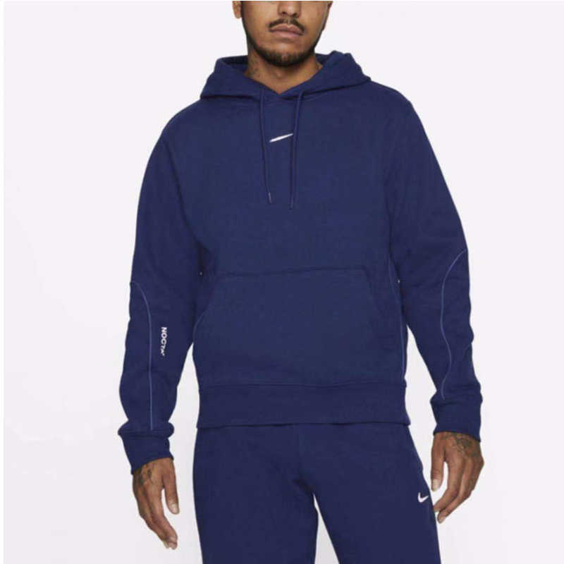 

High quality nocta co branded air chest small high street fashion brand hooded Pullover Sweater loose long sleeved jacket, Navy blue [pants]