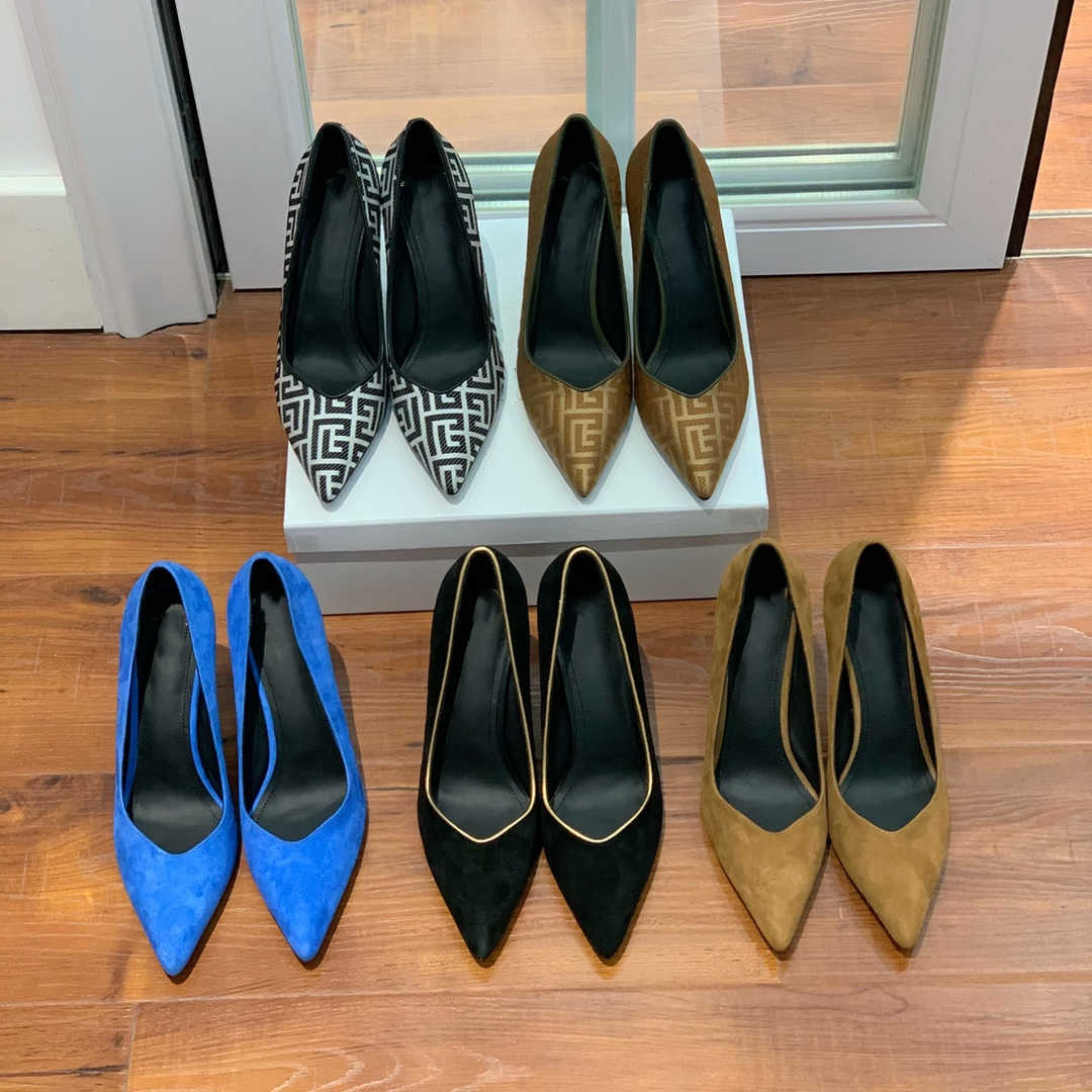 Nouvelles chaussures pour femmes en cuir authentique super haut talons minces printemps automne design de luxe de luxe, chaussures pompes de chau