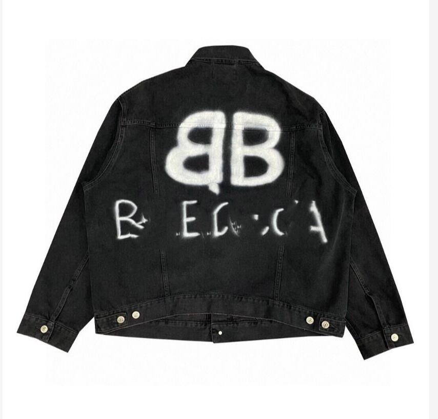 

22BB Famous Mens Denim Jacket Men Women High Quality Casual Coats Black Blue Fashion Mens Stylist Jackets Outerwear, 17