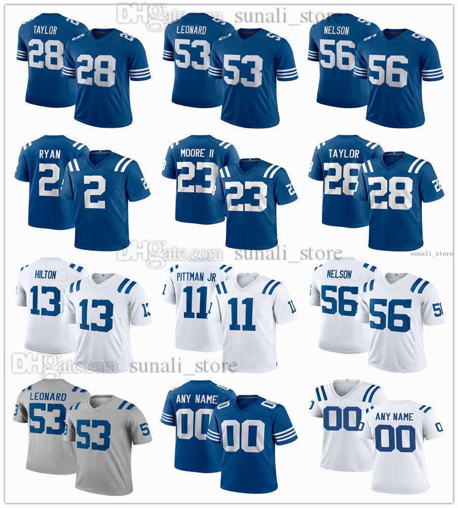 

2022 Stitched 1 Pat McAfee Jerseys Football 2 Matt Ryan 28 Jonathan Taylor 53 Darius Leonard 56 Quenton Nelson 11 Michael Pittman Jr. Men Women Youth, Youth white