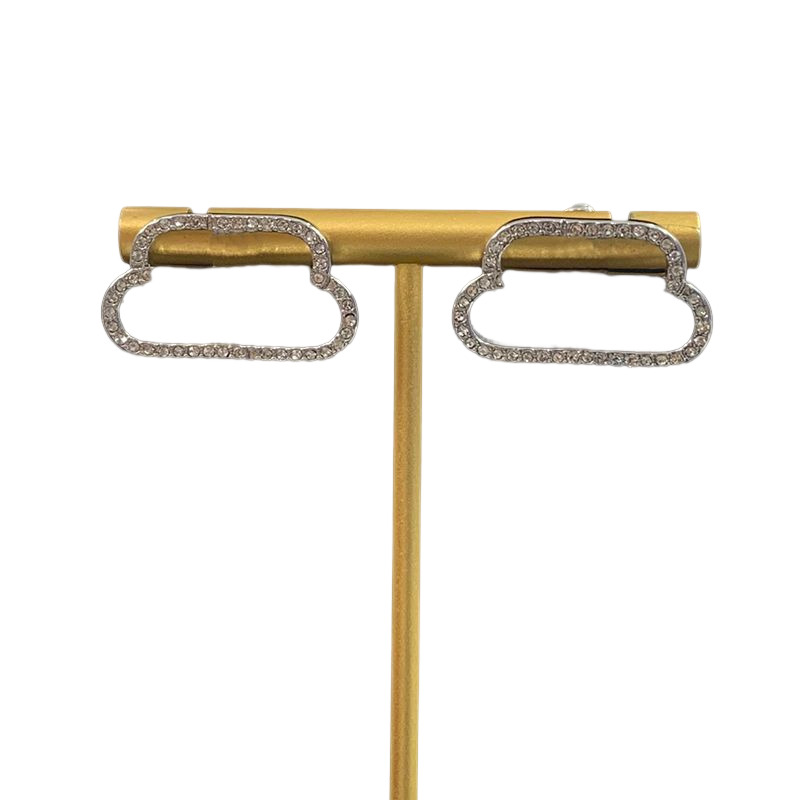 

Hoop Earring Designer Jewelry Women Diamond Earrings B Stud Hoops Silver Gold