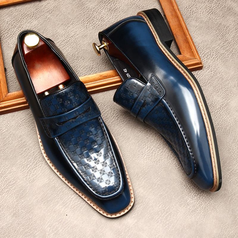 

Dress Shoes Italian Style Office Formal Classic Mens Penny Loafers Genuine Cow Leather Handmade Slip On Brown Autumn 2022