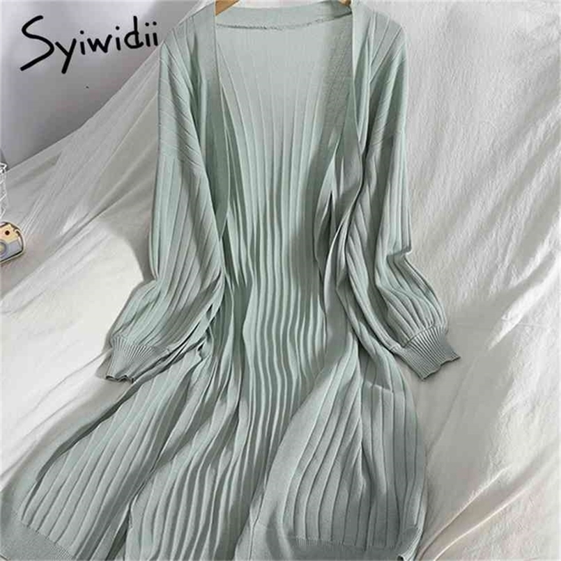 

Knitted Blouses Women V Neck Long Sleeve Loose Shirts Casual Open Stitch Spring Summer Black White Green Pink 210607, Apricot