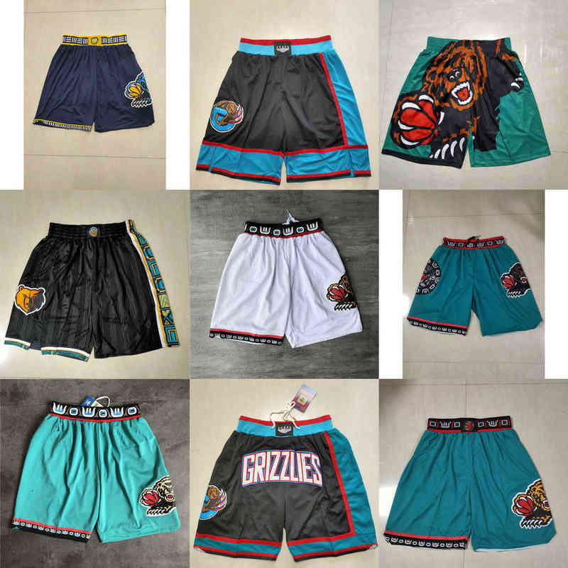 

Memphis''Grizzlies''men Throwback Basketball Shorts pocketUKJT, Color