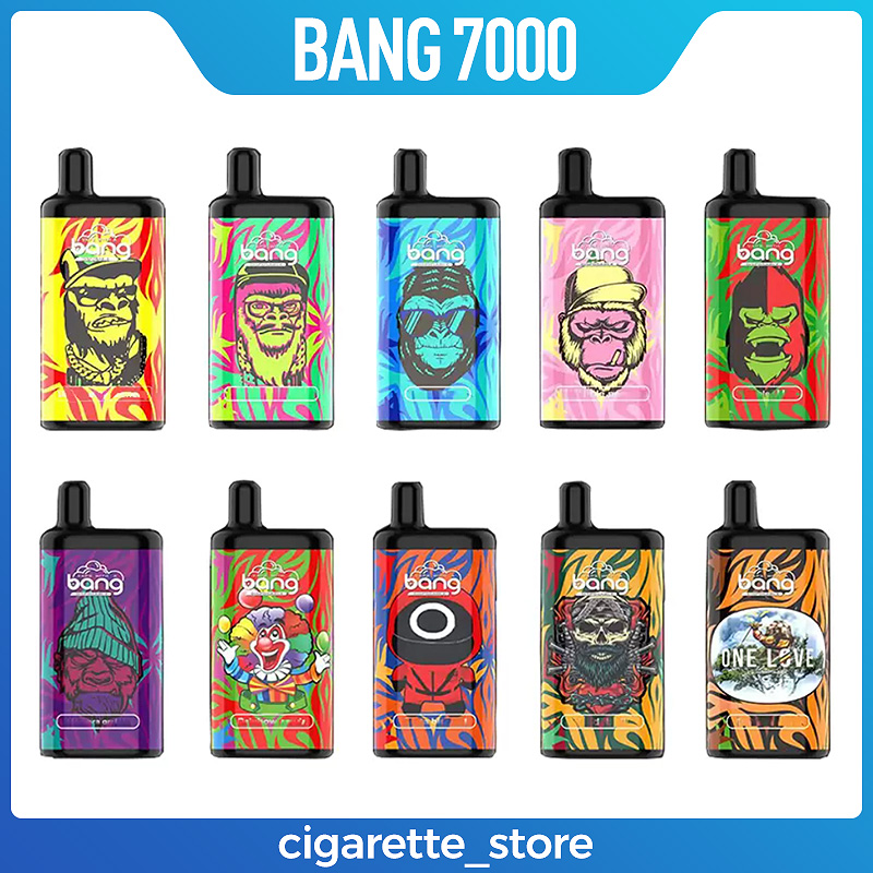 

Original Bang Mesh Coil 7000 puffs Disposable Vape Pod Puff E cigarette devices rechargeable Battery 650mAh 10ml Prefilled 5% Cartridge Box Kit cigvapes VS Elf 1500