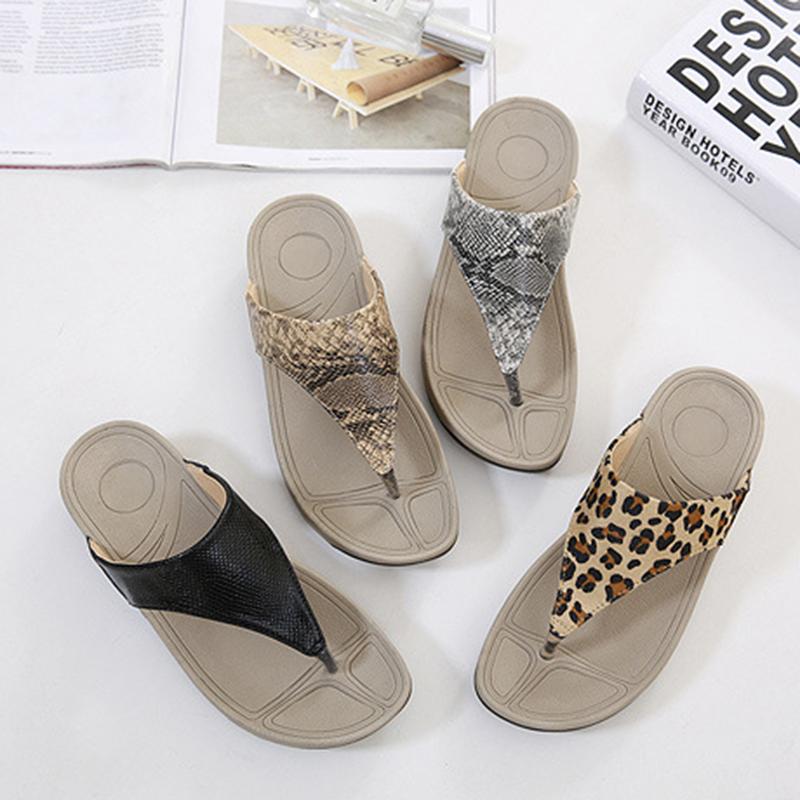 

Slippers 2022 Women Sandals With Slipheel Design Large Size Arch Support Comfortable Convenient Casual Suit For Daliy Life, Leopard print
