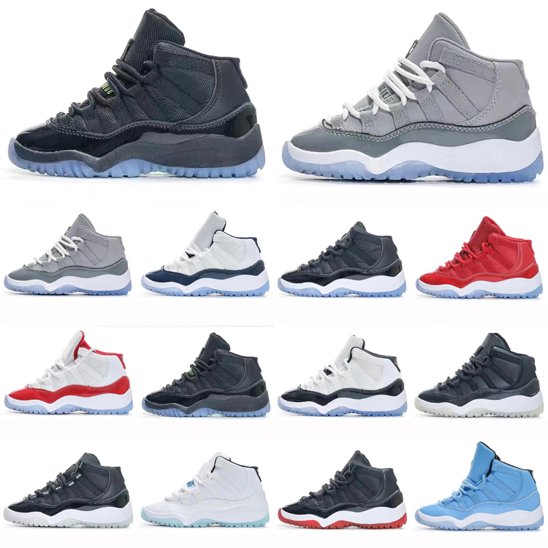 

Kids Basketball shoes Gym Red Jumpman XI 11 Toddler Sneaker Bred Space Jam Concord Gamm Blue Cherry 25th Anniversary Baby Infant 11s Sports Shoes Size 25-35, As photo 4