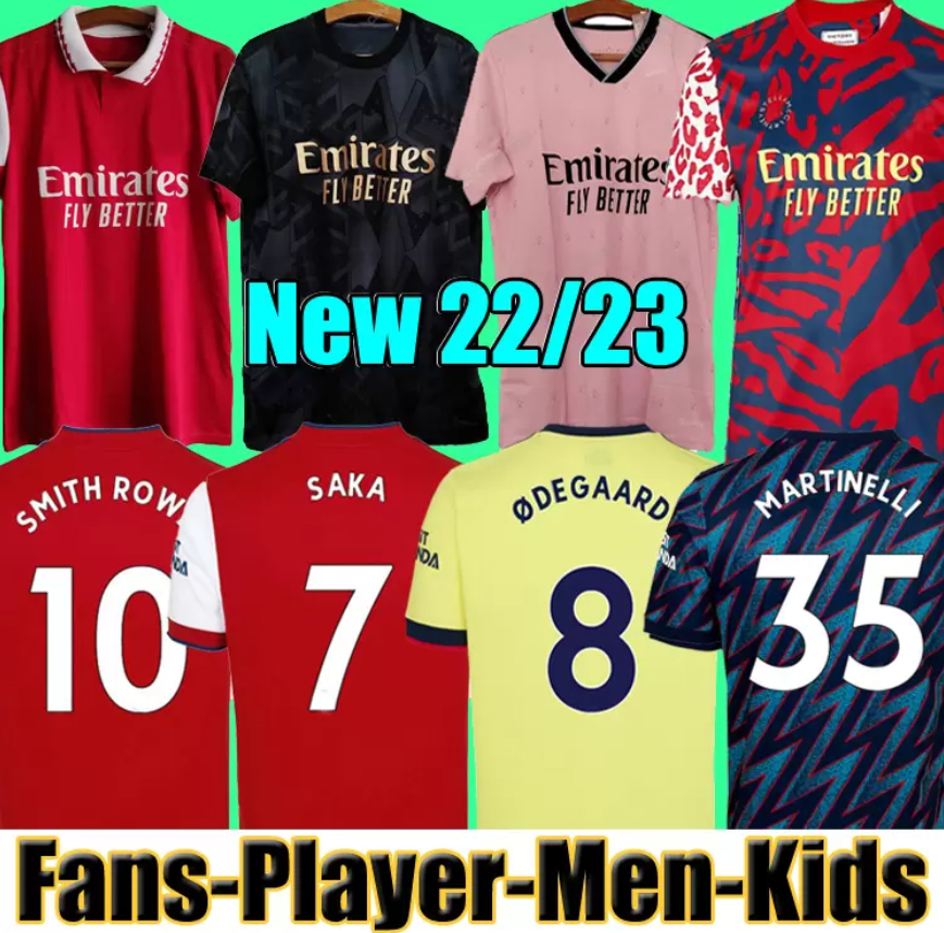 

21 22 23 SMITH ROWE PEPE SAKA soccer jerseys Fans Player version ØDEGAARD THOMAS MARTINELLI TIERNEY ARSen 2021 2022 2023 no more red football shirt Men Kids kit sets, Home ucl