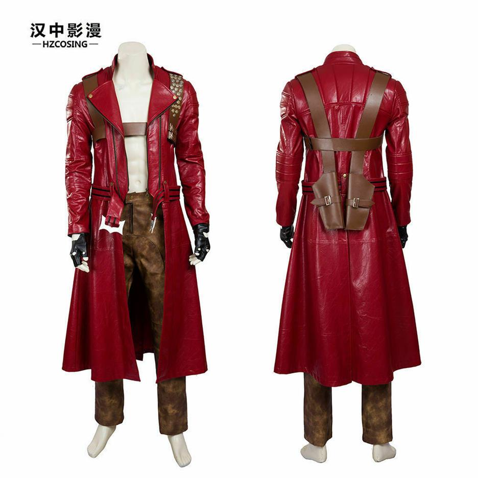 

Devil May Cry 3 Dante Cosplay Costume Leather Outfit no pants265H, Photo color