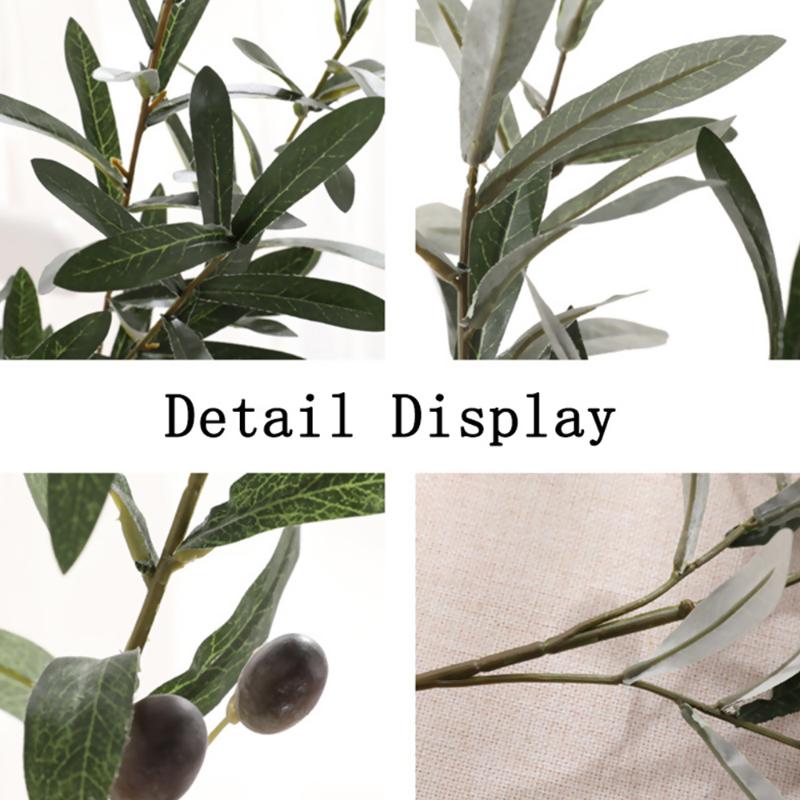 

Decorative Flowers & Wreaths 70cm Artificial Fake Olive Leaves Tree Branches Green Leaf Plants Fruits Plant Home Decor Wedding Branch De