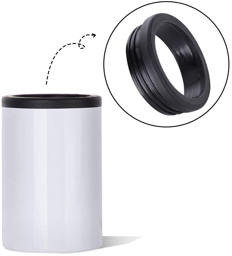 

New 12 OZ Sublimation Blanks Can Insulator White Stainless Steel Can Cooler Beer Holder Sublimation Print, 12oz
