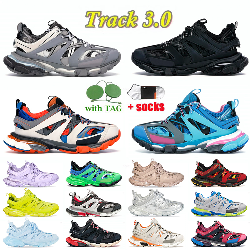 

Luxury brand Designer Mens Women Casual Shoes Track 3 3.0 Triple white black Tracks trainers 2 Beige Tess.s. Gomma leather Trainer Nylon Printed Platform Sneakers shoes, B31 grey orange 36-45