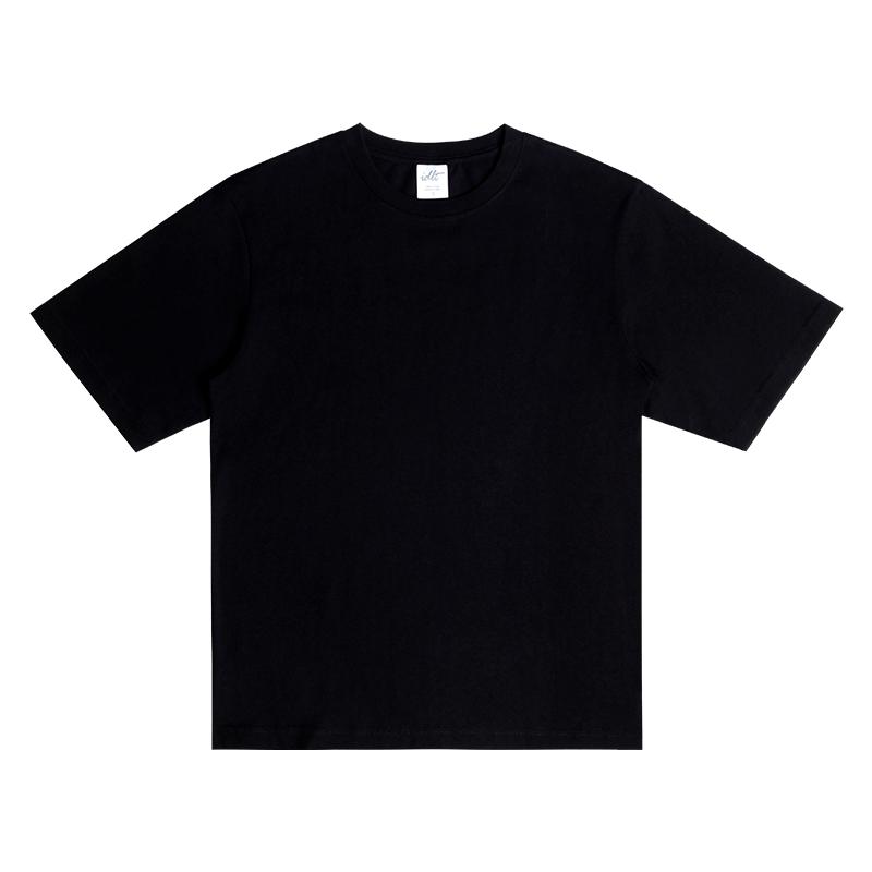 

Men's T-Shirts heavy slightly thick versatile bottomed pure cotton black white tee simple versatile men