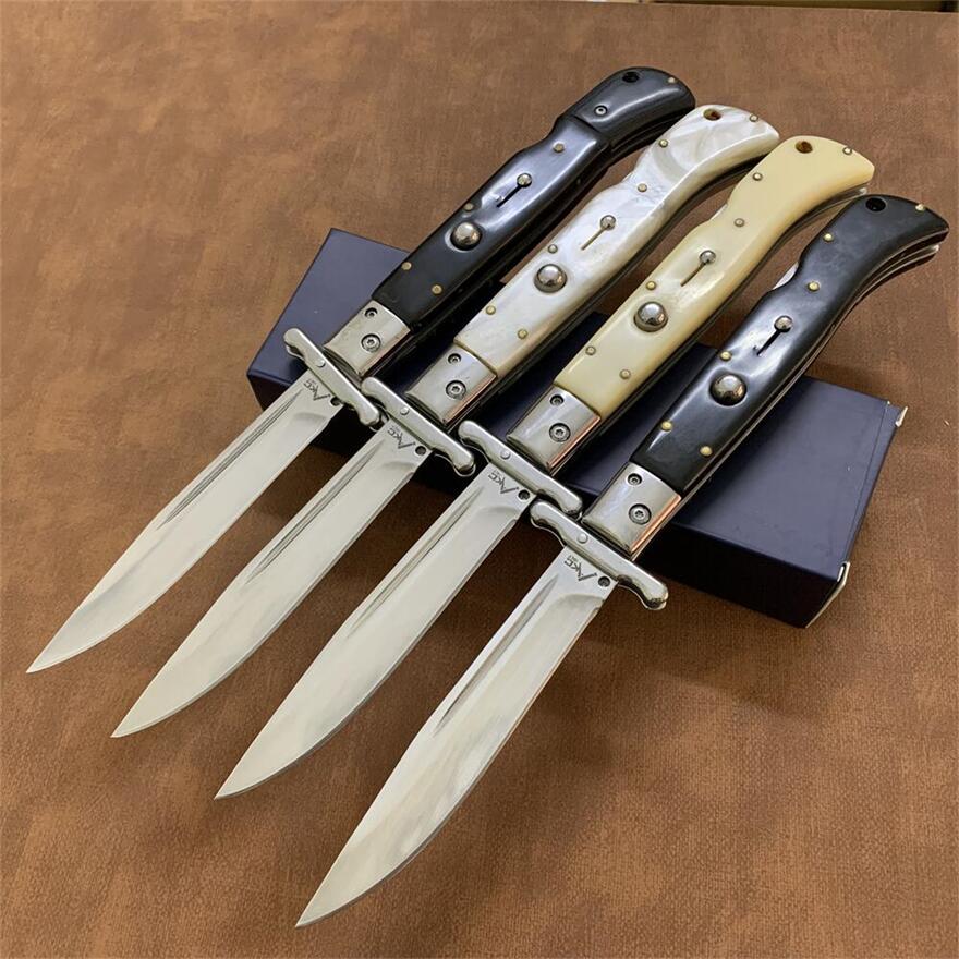 

The Hubertus 10 inch Italian mafia Horizontal knife Single action 440C Blade self-defense EDC Hunting Automatic Pocket knives 9 11 Inch Bill DeShivs Tools