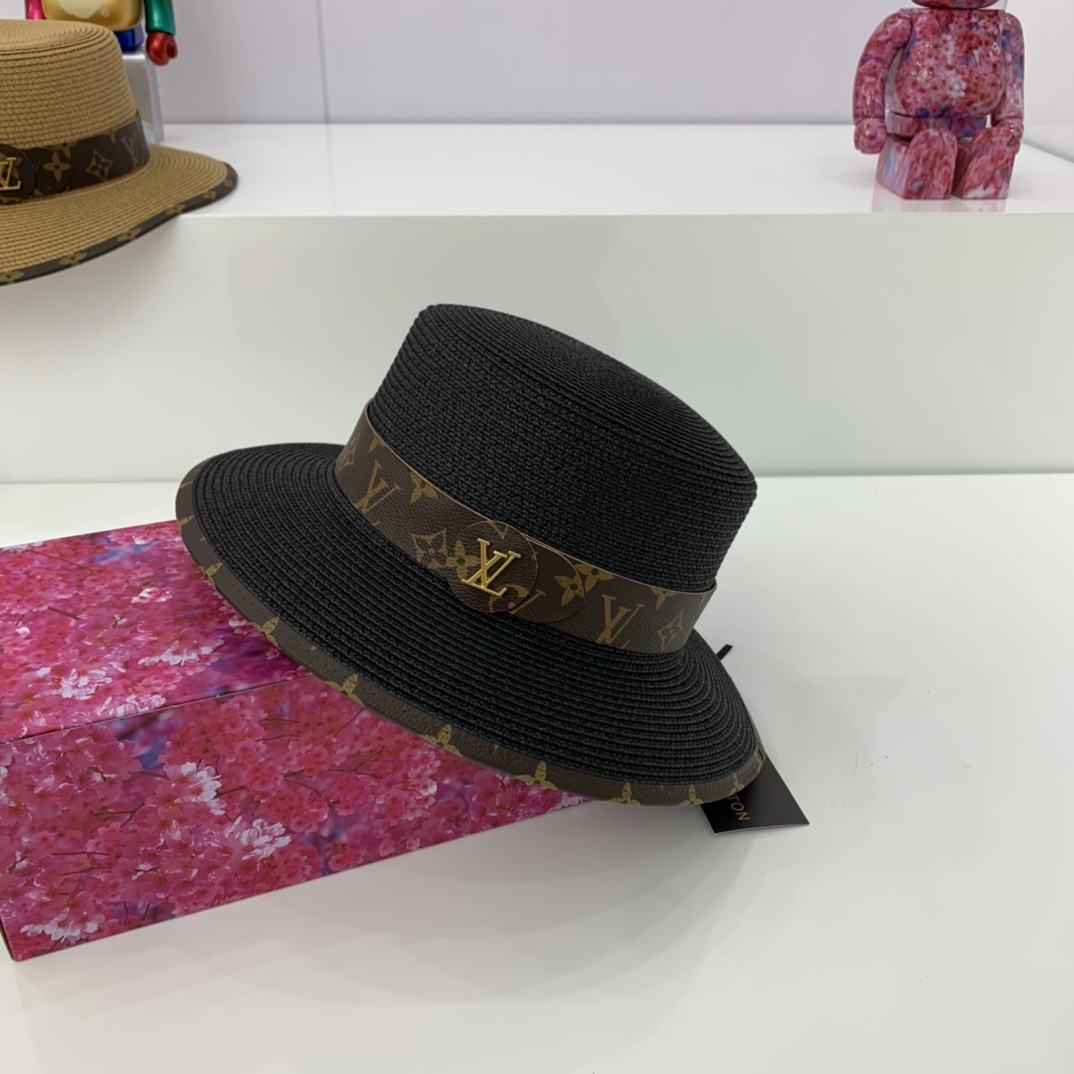 Luxury Designer Hat Black and white classic flower Bucket Hat