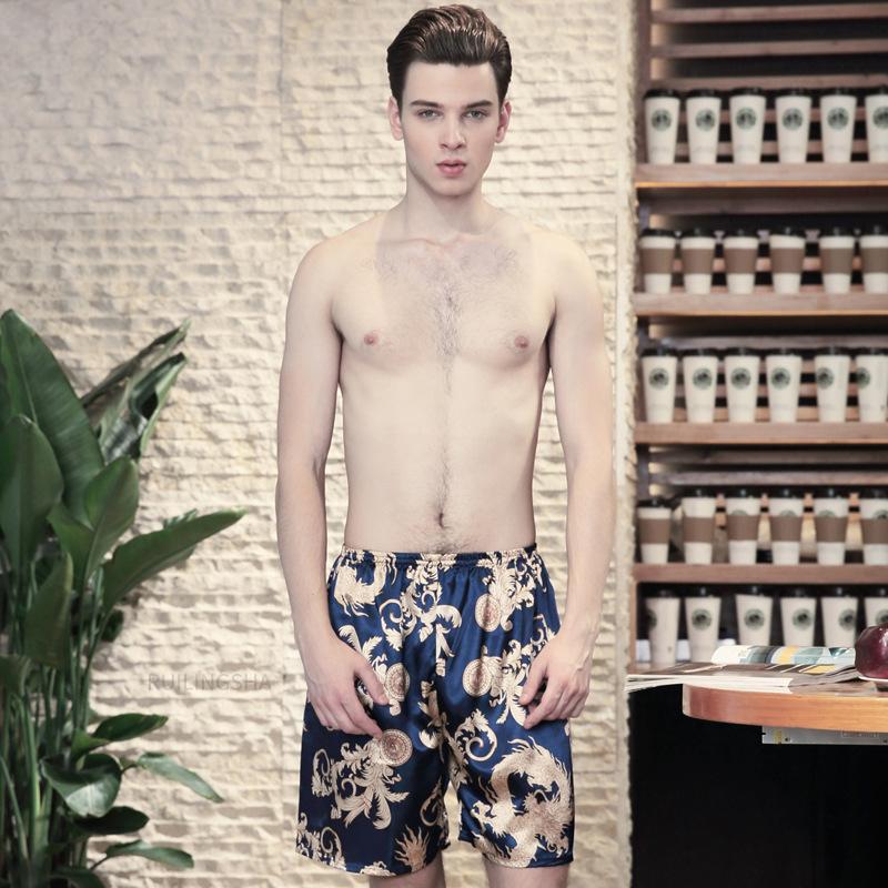 

Men's Sleepwear Summer Casual Shorts Men Dragon Printed Beach Mens Quick Dry Board For Beachwear Short Pants ClothingMen's, Red