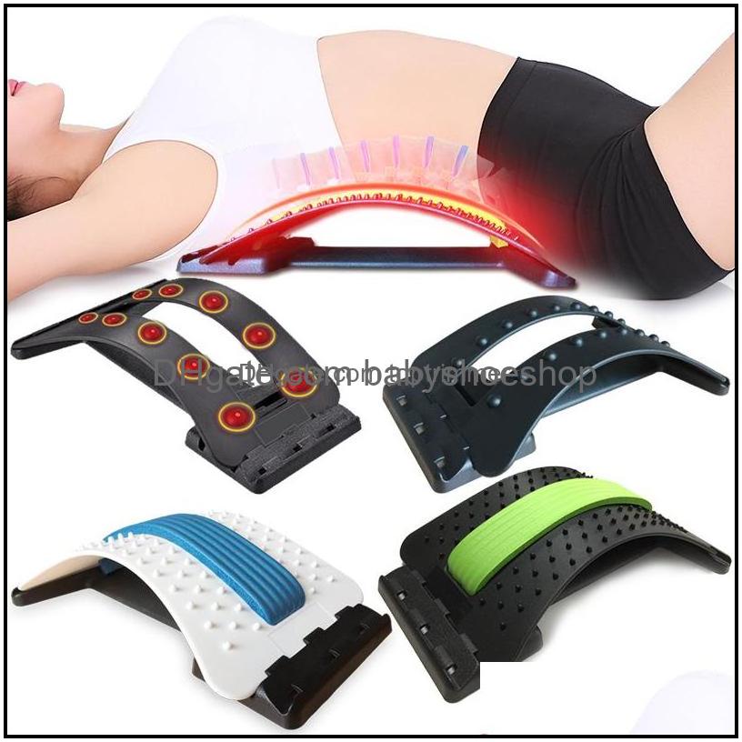 

Stretch Equipment Back Mas Stretcher Stretching Device Waist Neck Relax Pain Relief Chiropractic Fitness Lumbar Support Drop Delivery 2021 B, As pic