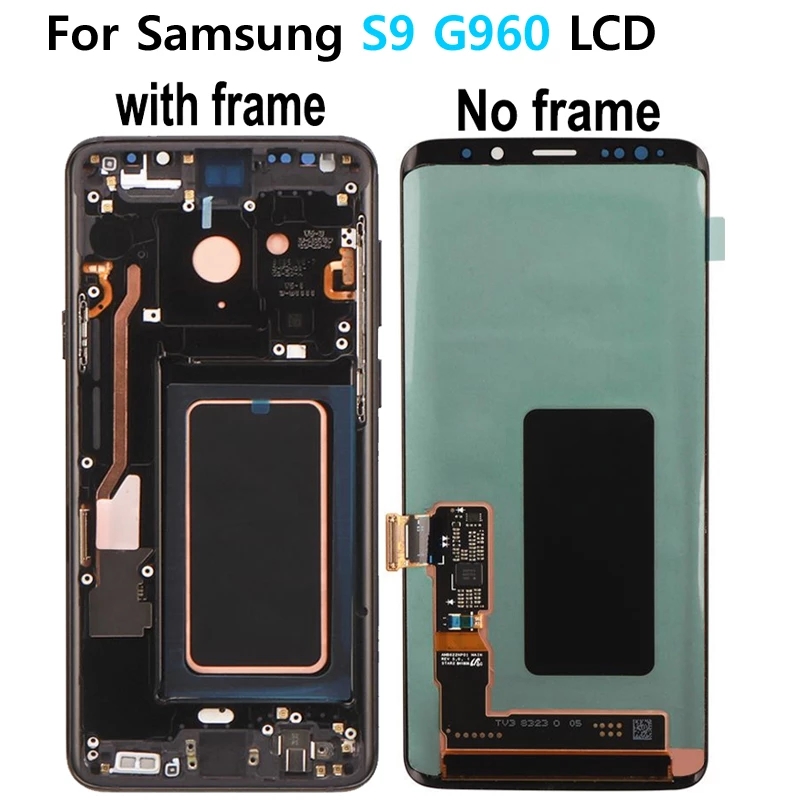

For SAMSUNG Galaxy S9 G960f LCD Display Touch Screen Digitizer Repair Parts With Frame LCD
