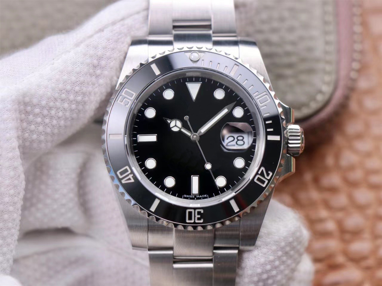 

N high quality luxury men's automatic watch sapphire mirror waterproof 100m 904L fine steel strap ETA 3135 ETA 2836 40mm