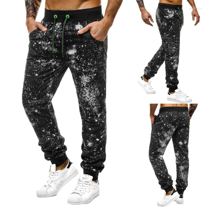

Men's Pants Men Men's Open Leg Pant With Pockets Fashion Trend Feet Hip Sports Trousers Print Colorful Up Tie Hop MenMen's Naom22, Black