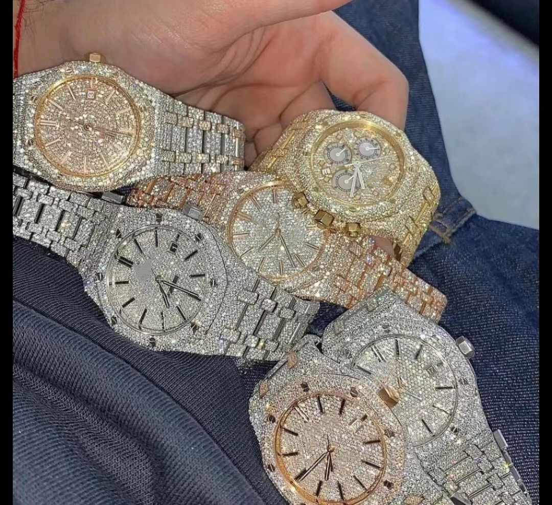 

moissanite Mosang stone diamond watches customization can pass the test of mens automatic mechanical movement waterproof watch C1, Tool