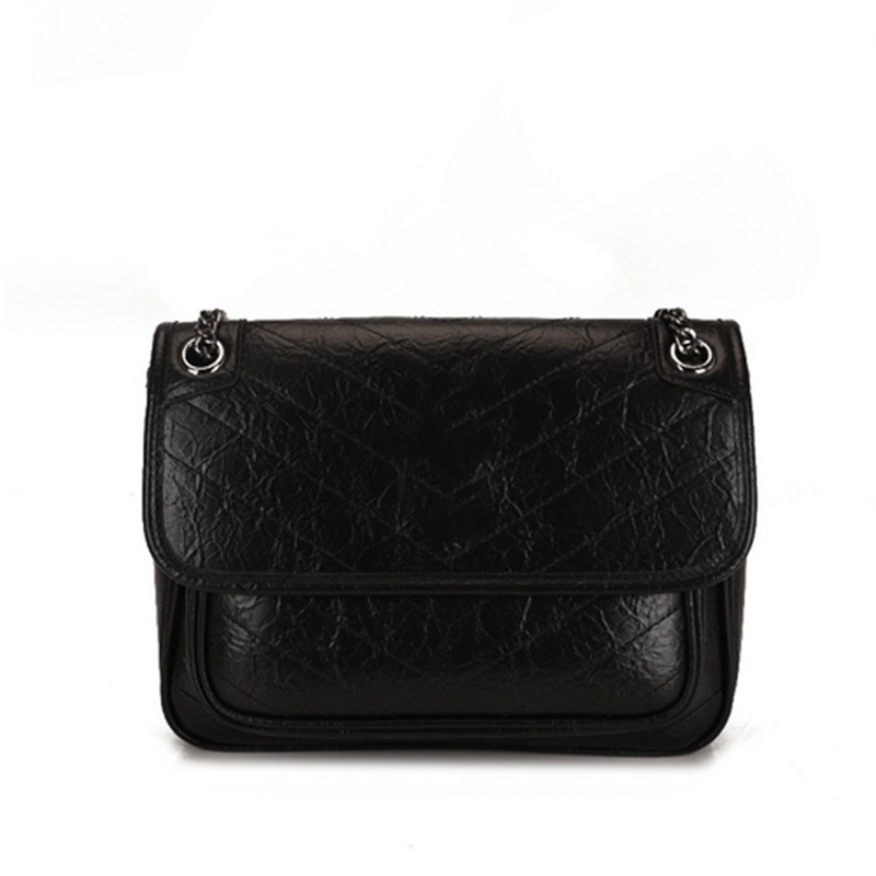 

Designer Message Shoulder Bag for Women Chain Purse Ladies Hand Crossbody Holder Female Top Quality Clutch Messenger Bolsa Y5538, Black