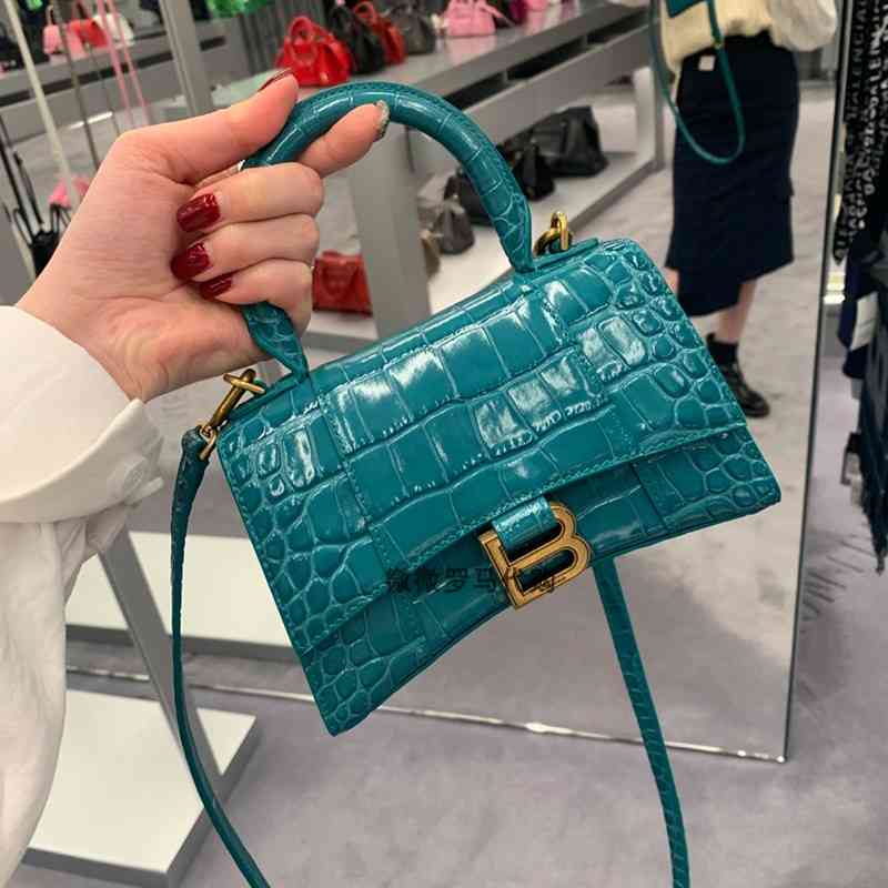 

Women's Handbag Designer Balenciga Bag Hourglass Crocodile Xs Portable One Shoulder Messenger Crossbody, White