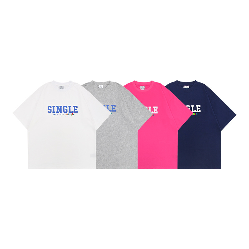

22FW High Street tide brand Vetements Men's T-Shirts embroidered letters short-sleeved T-shirt Designer Men and Women Casual Loose Tops Oversize Cotton Tee, Gray