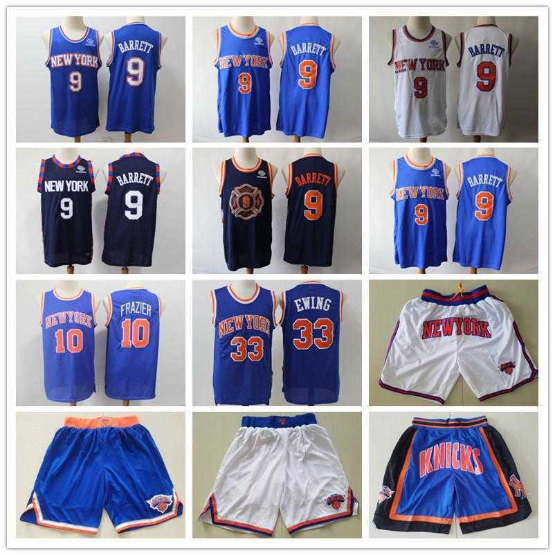 

New York''Knicks''MEN Throwback Jersey Patrick 33 Ewing Walt 10 Frazier R.J. 9 Barrett Basketball Shorts Basketball Jerseys blue, Color