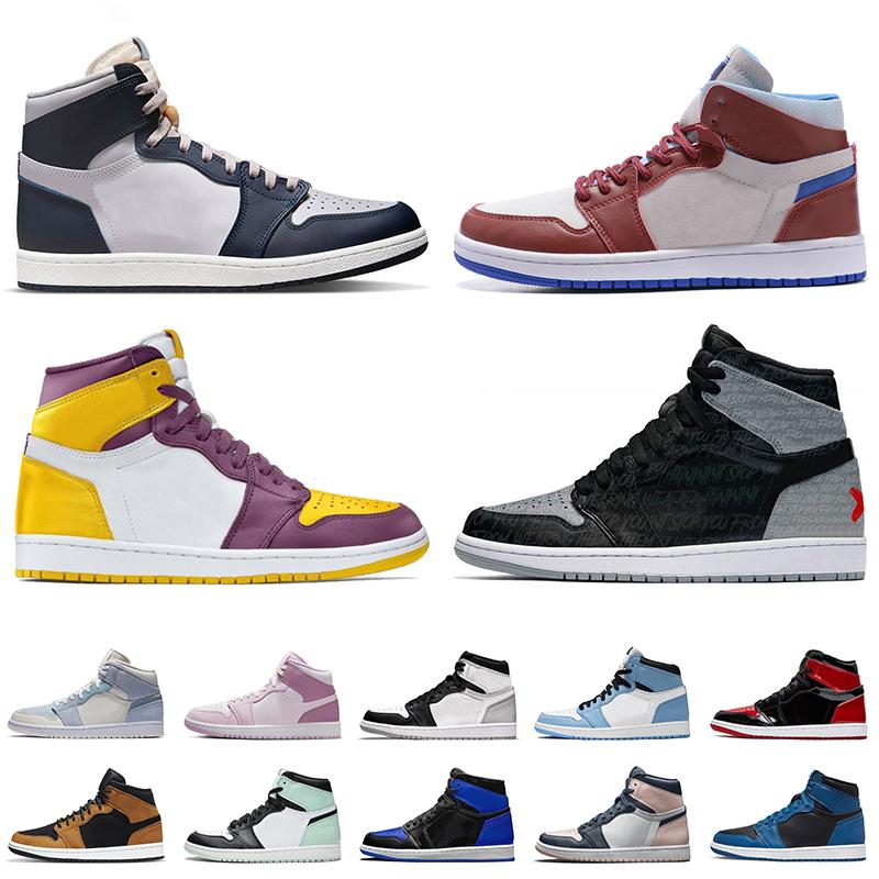 

Mens 1 Fashion Basketball Shoes High OG Rebellionaire Sports Trainers Jumpman 1s Georgetown Brotherhood Dark Mocha White UNC Off Designer Womens Sneakers, C2 36-46 patent royal blue