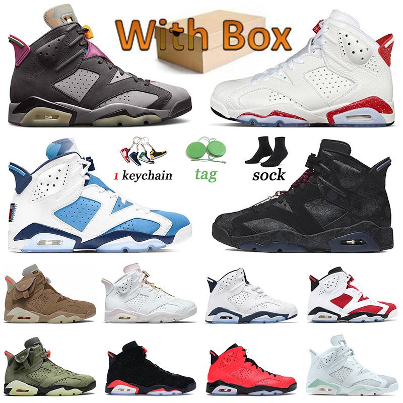 

Authentic 6 Jumpman Basketball Shoes British Khaki Trainers UNC Red Oreo Midnight Navy Black Cat Electric Green Outdoor Bordeaux 6s Sports Sneakers Women Men 36-47, 36-40 millennial pink