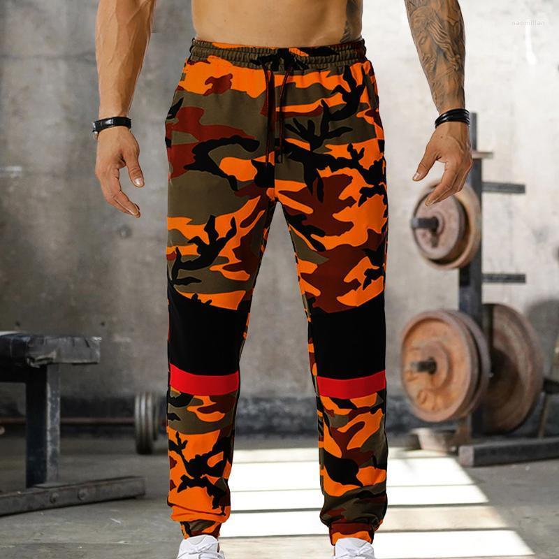 

Men's Pants Brown Casual Lace-up Slim Camouflage Sports Men's Trousers Mid-waist PantsMen's Naom22, Army green