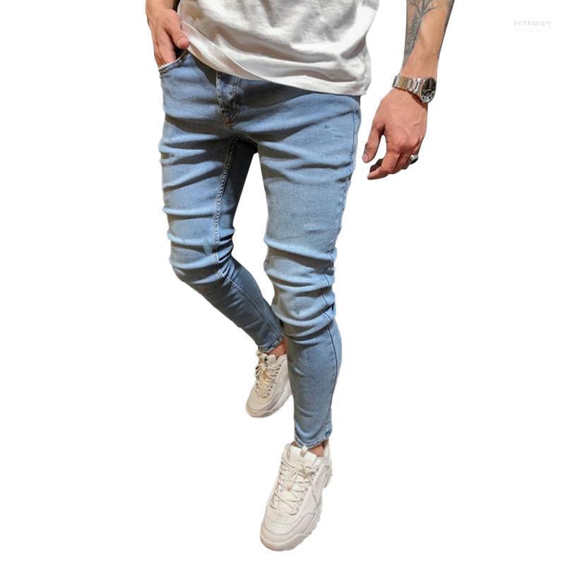 

Men' Jeans Fashion Mens Skinny Super Men Non Ripped Stretch Denim Pants Elastic Waist Big Size Long TrousersMen' Bert22, Black