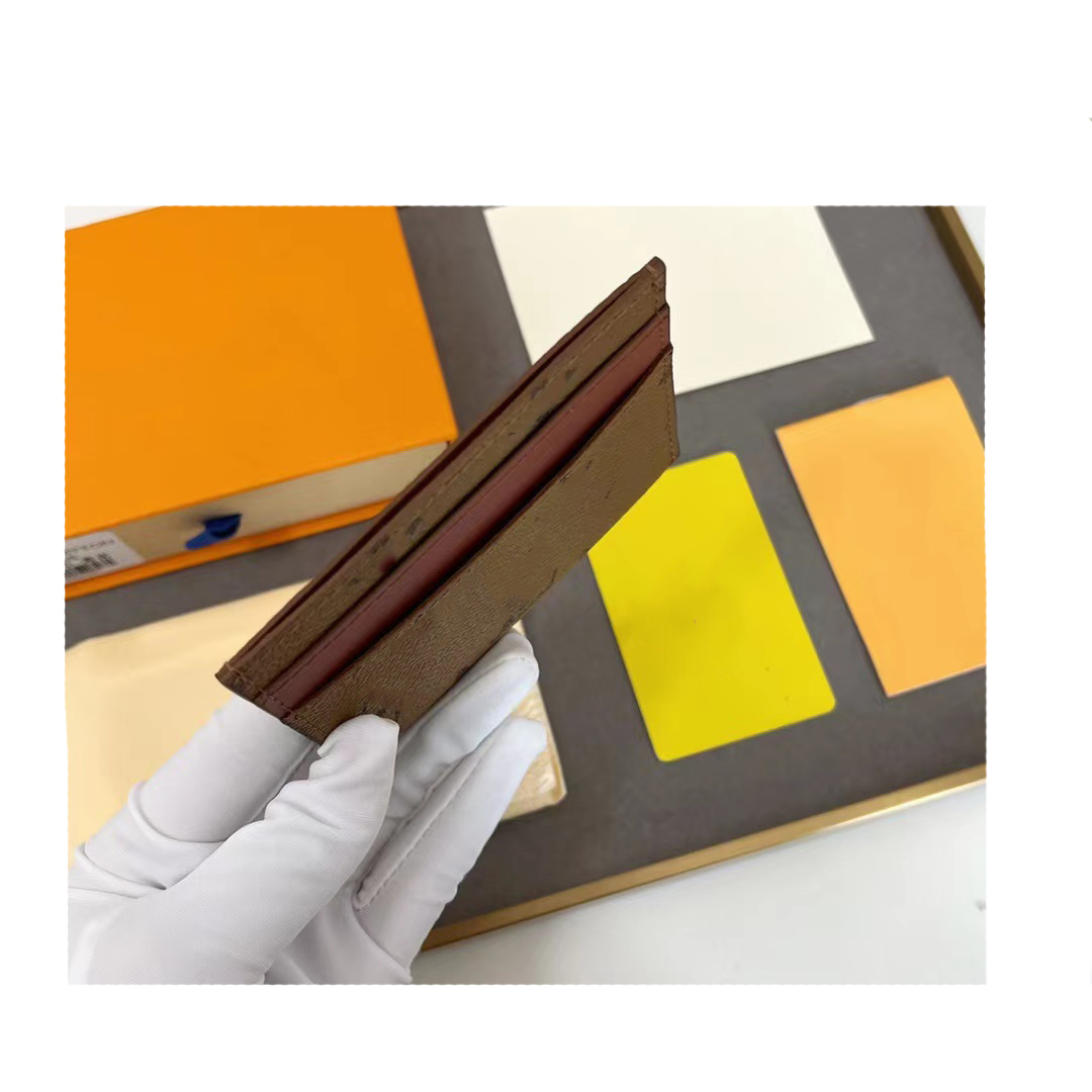 

high quality Luxurys Designer Purse cards bag Fashion monograms Wallet womans Classic Genuine Leather Wallets Credit Card mini Lady Coin Purses, 61270#black flowers